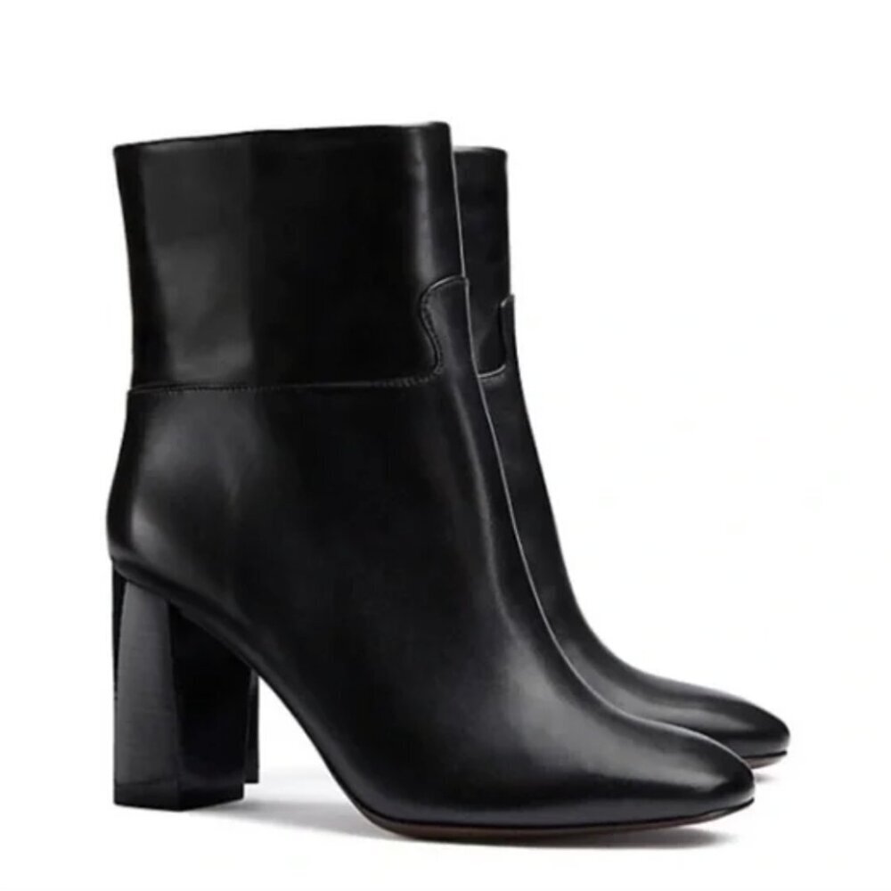 NWOT Tory Burch Devon Leather Ankle Boot Black